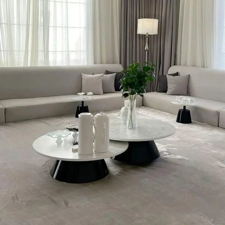 طقم طاولات ضيافة أرضي – 8 قطع