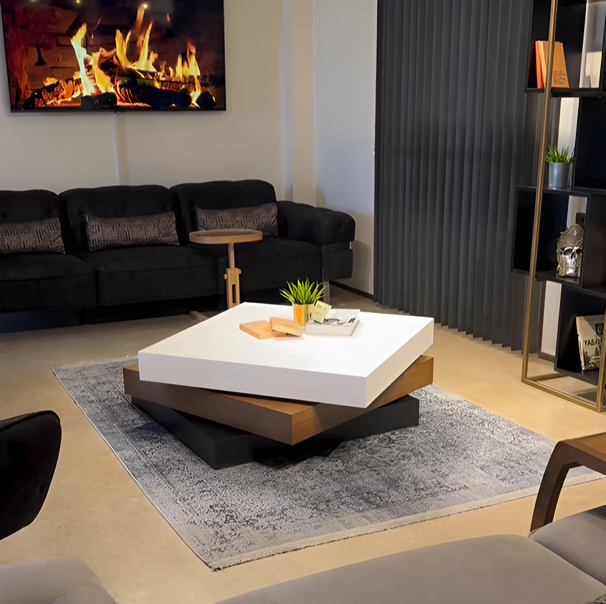 طاولة القهوة الأنسيابية