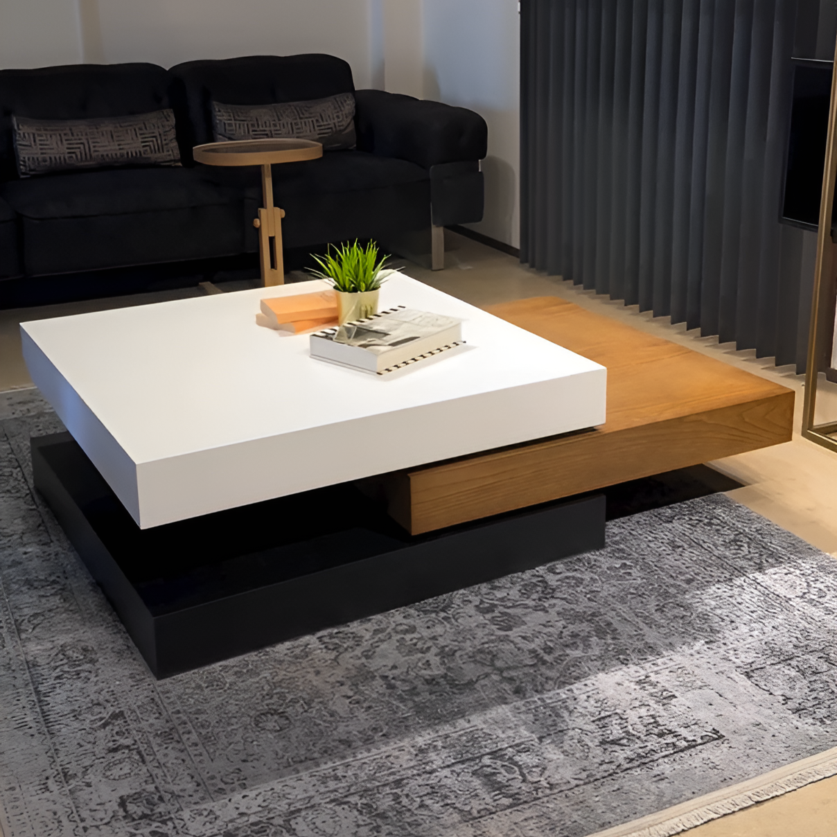 طاولة القهوة الأنسيابية