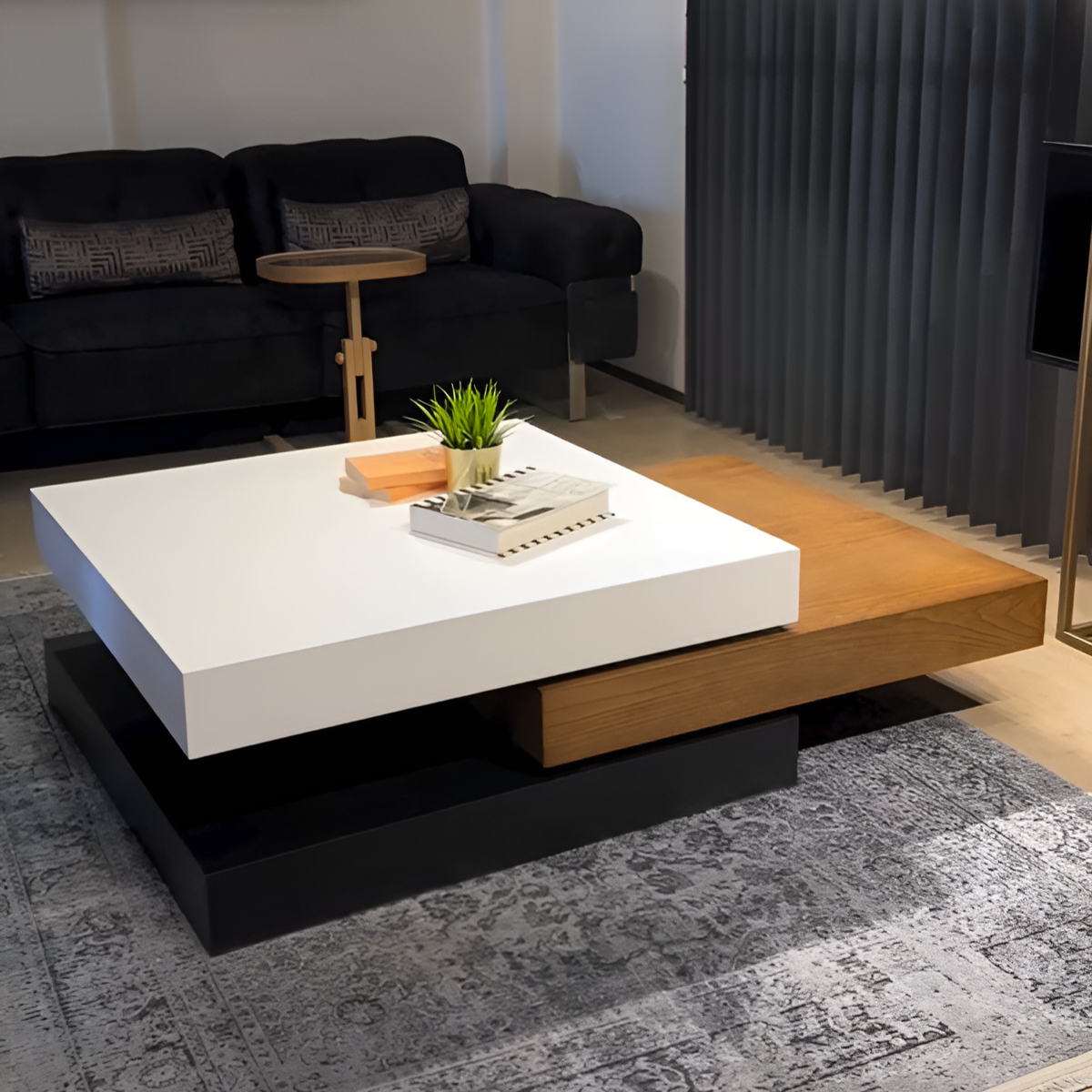 طاولة القهوة الأنسيابية