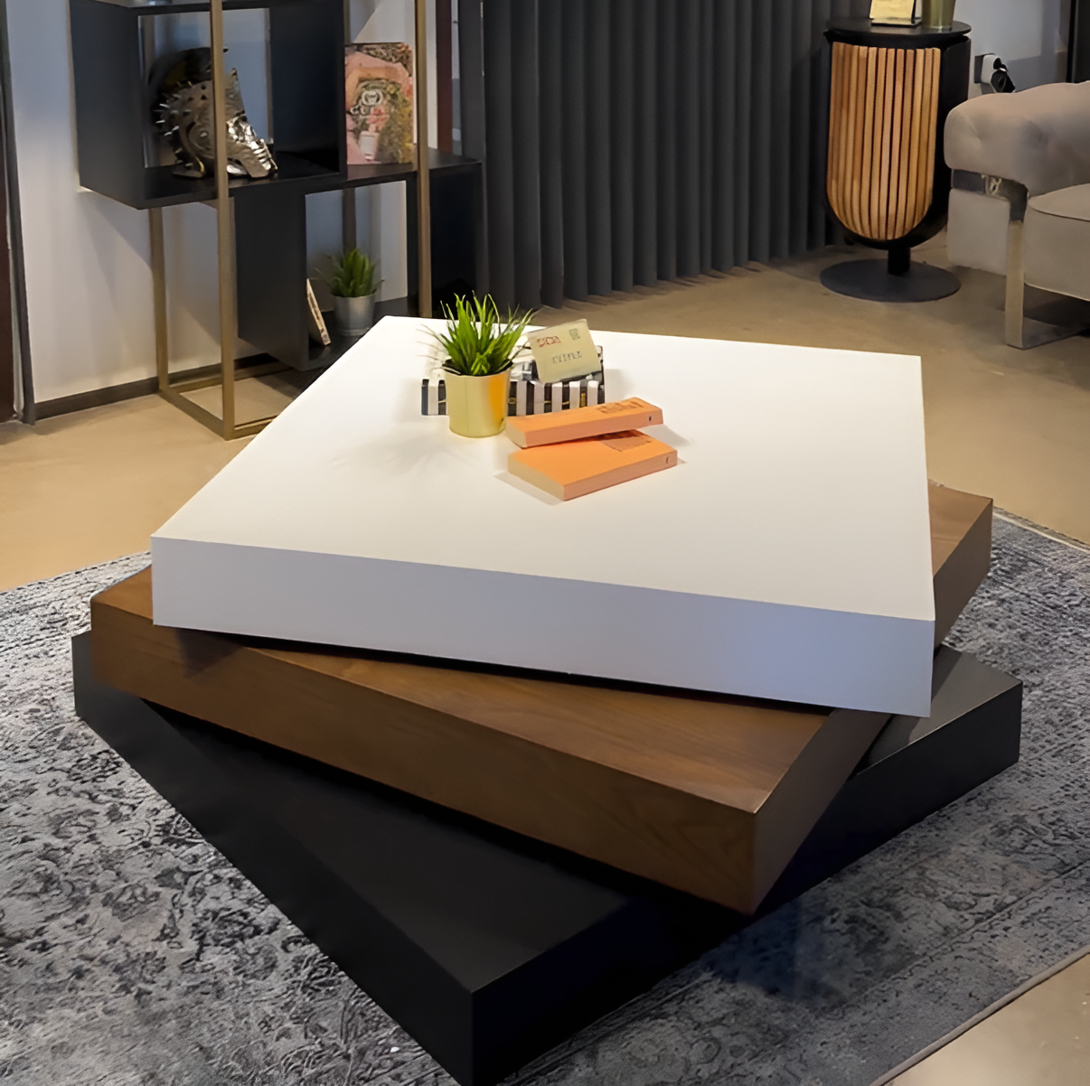 طاولة القهوة الأنسيابية