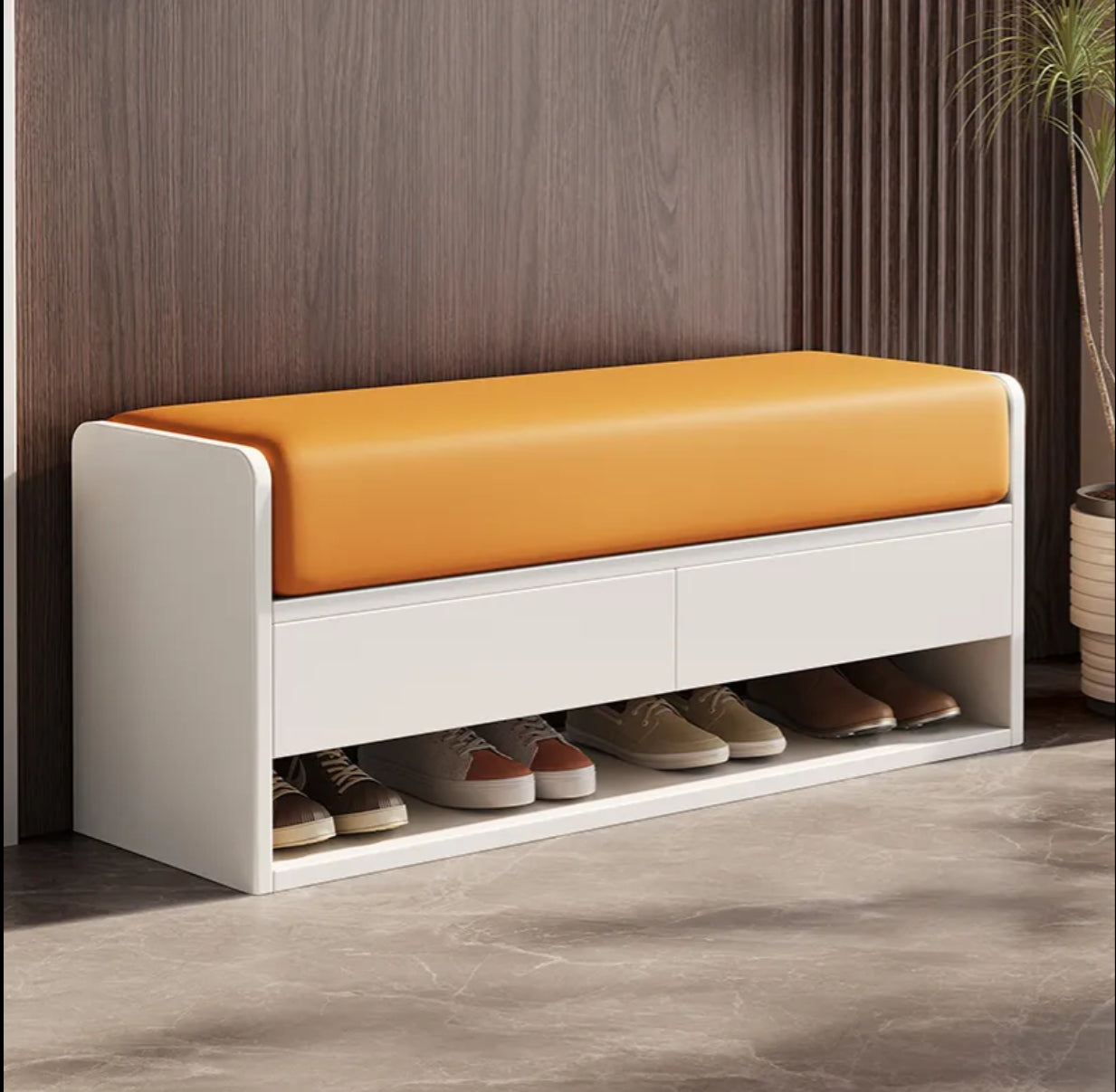 رف احذية مع مقعد إستقبال