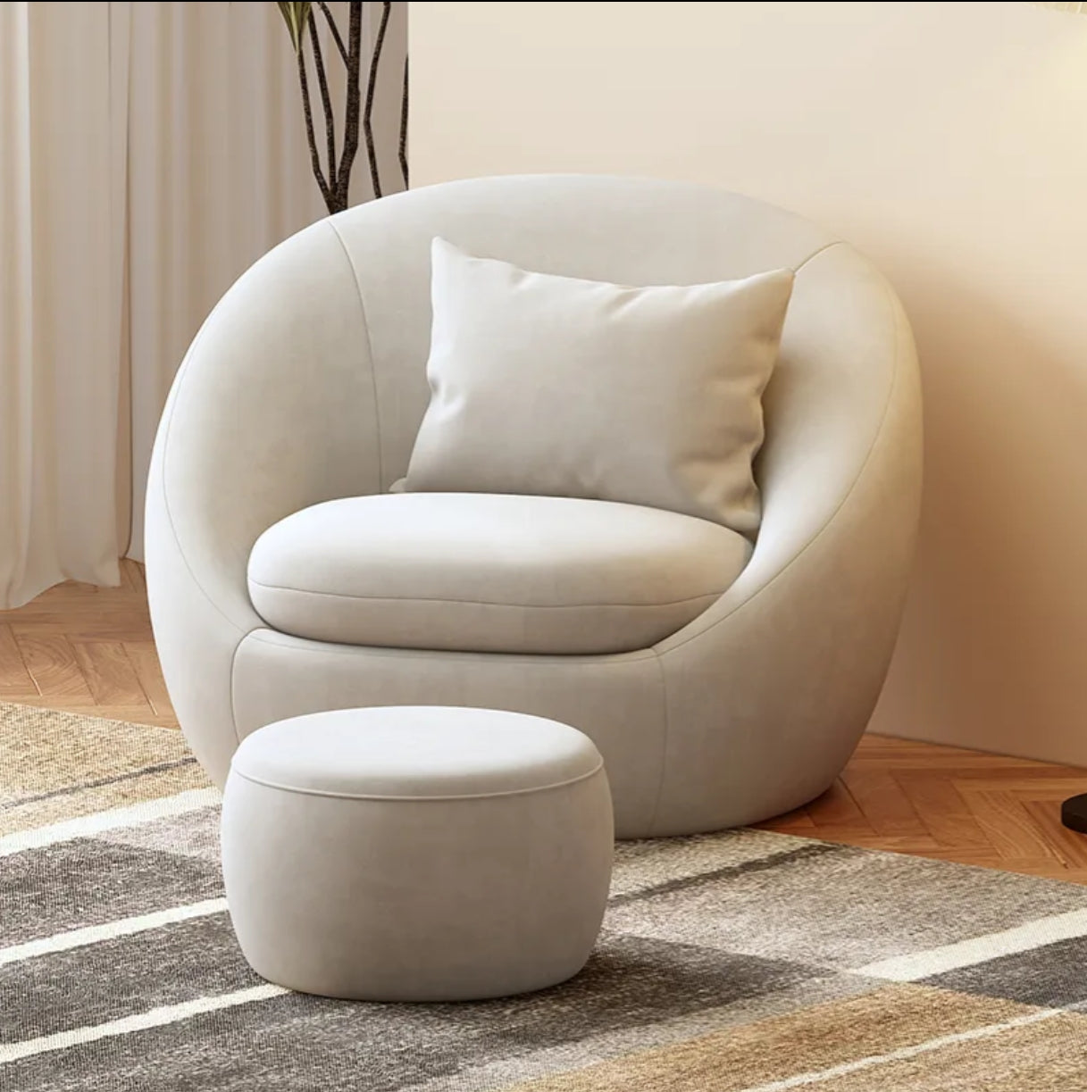 كرسي استرخاء فاخر مع مسند للقدم