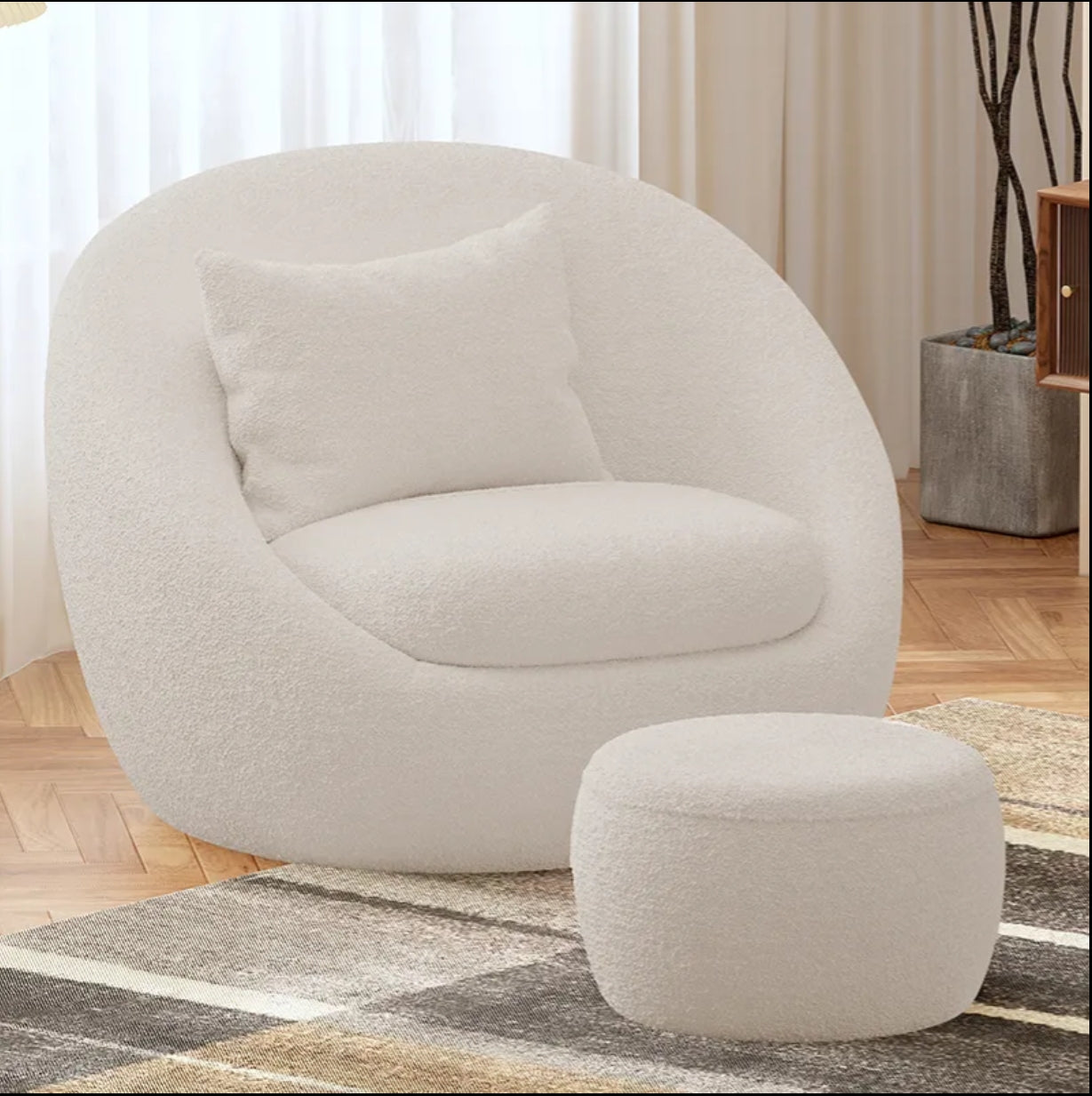 كرسي استرخاء فاخر مع مسند للقدم