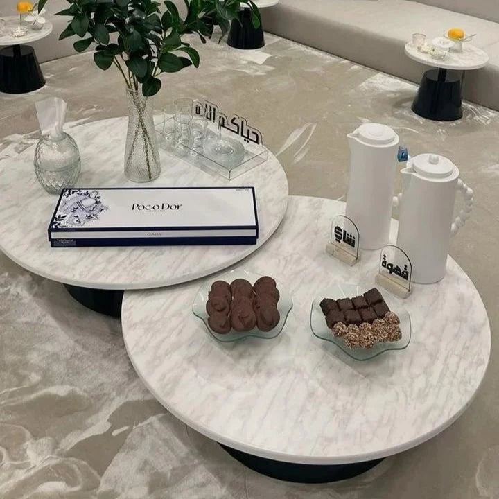 طقم طاولات ضيافة أرضي – 8 قطع