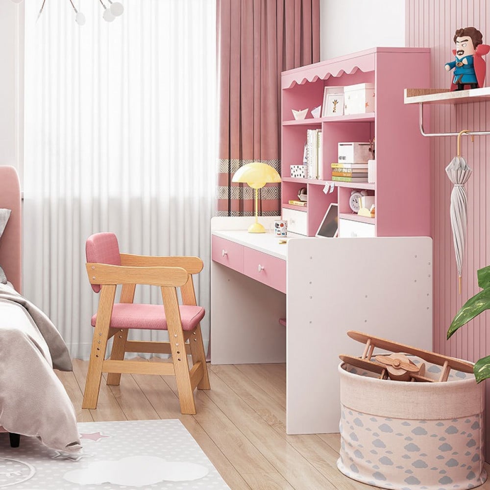 مكتب اطفال مع ارفف كتب