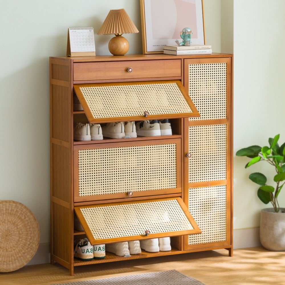 خزانة احذية من الراتان