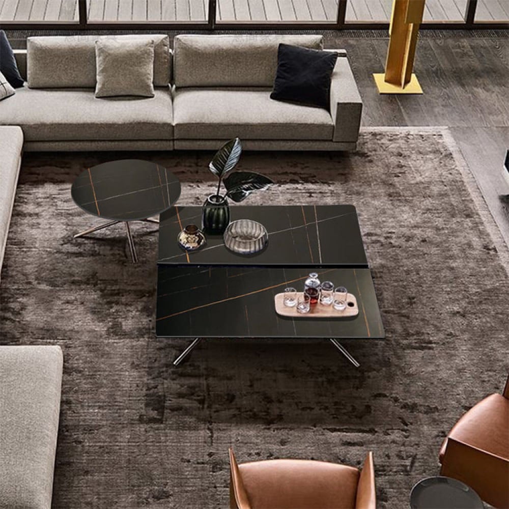 طاولة جانبية بتصميم رخامي