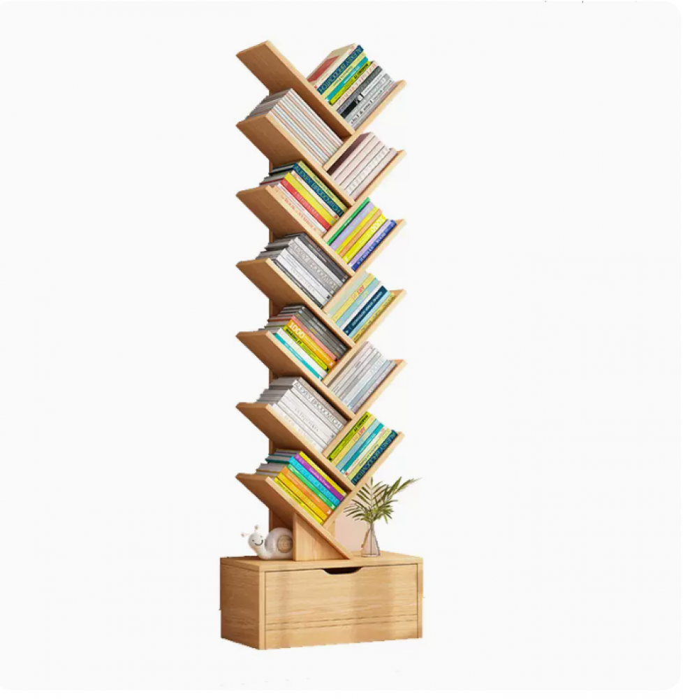 مكتبة ارفف خشبية