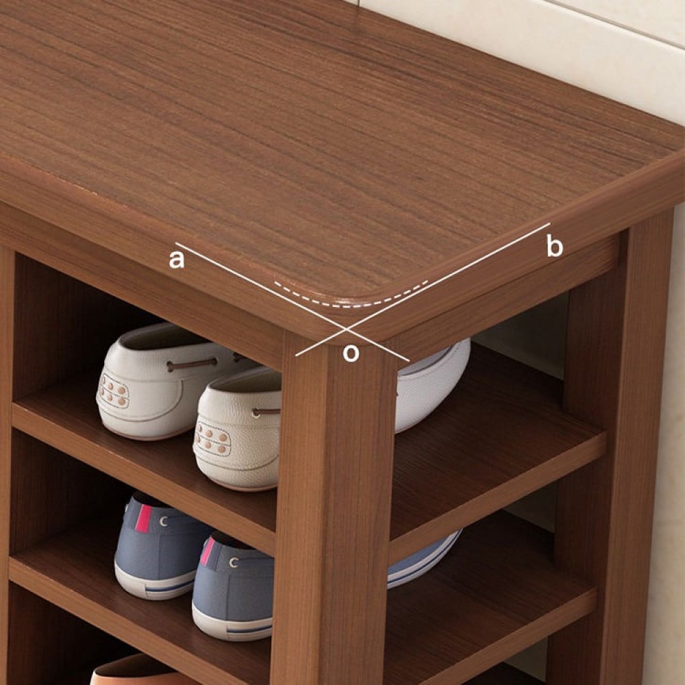 خزانة مع مقعد للاحذية من الخشب الصلب