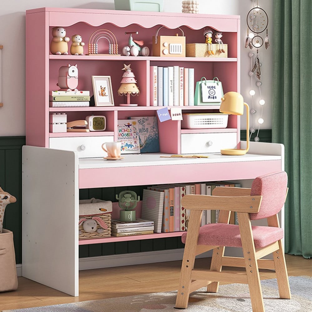 مكتب اطفال مع ارفف كتب