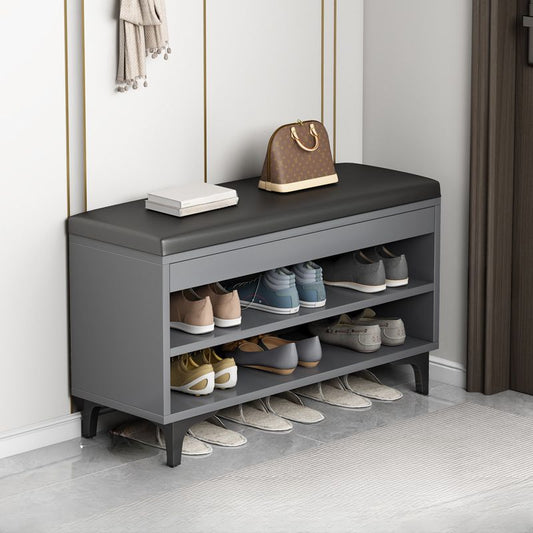 مقعد مع مساحة تخزين للأحذية