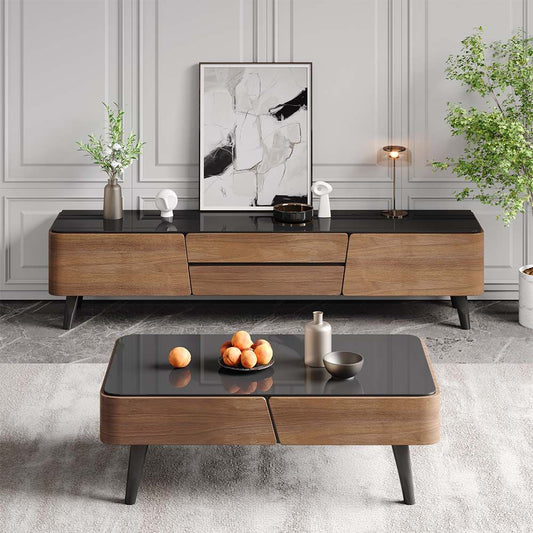 طاولة قهوة وتلفاز فاخرة