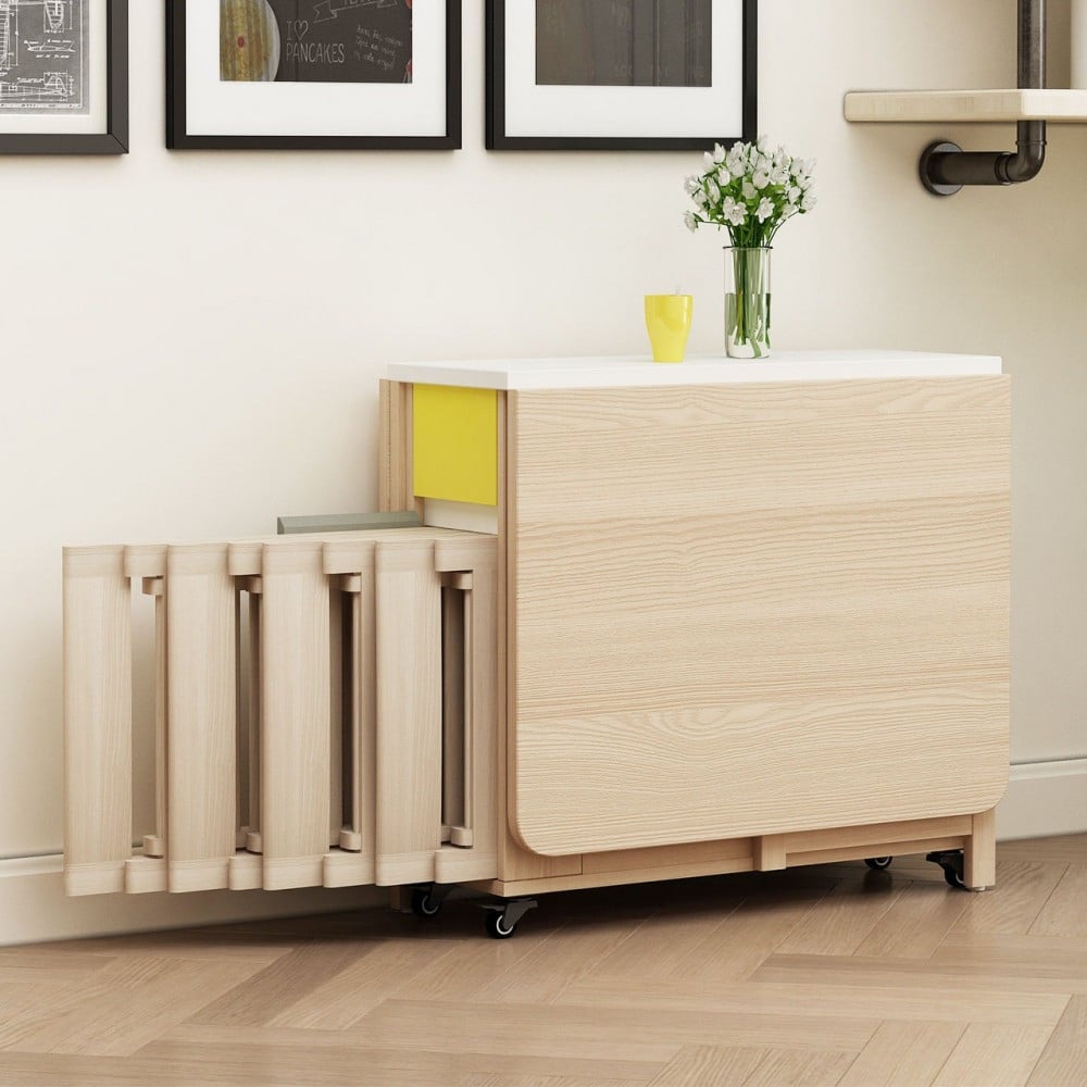 طاولة طعام خشبيه قابله للطي