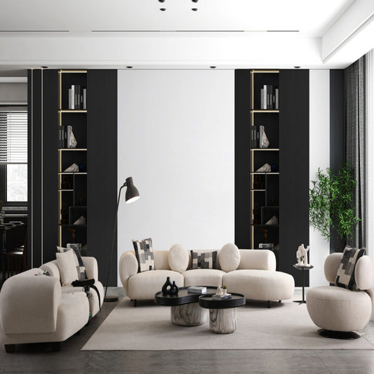 طقم كنب مودرن بتصميم متكامل وأنيق