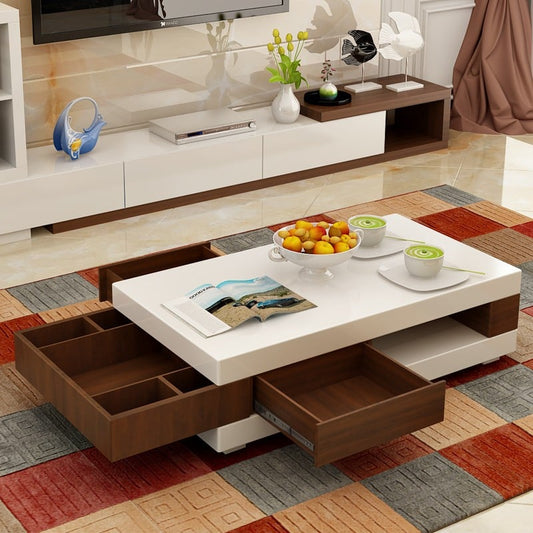 طاولة قهوة بادراج تخزين متعددة